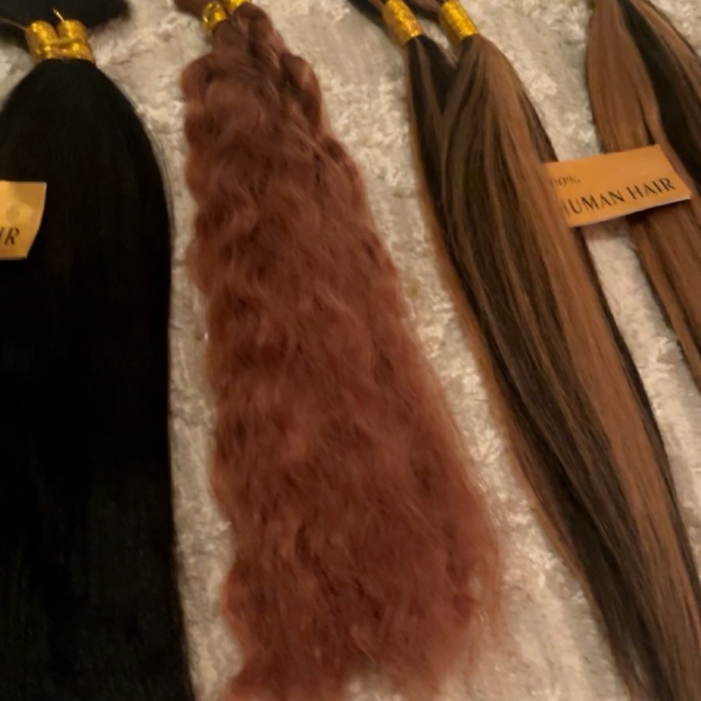 Premium Human Hair Extensions - Black and Brown